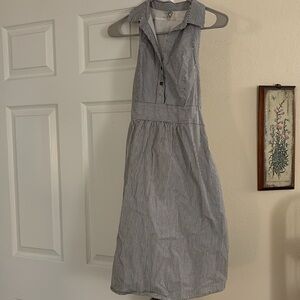 Anthropologie Maeve Striped Collared Sleeveless Dress